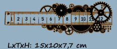 LxTxH: 15x10x7,7 cm